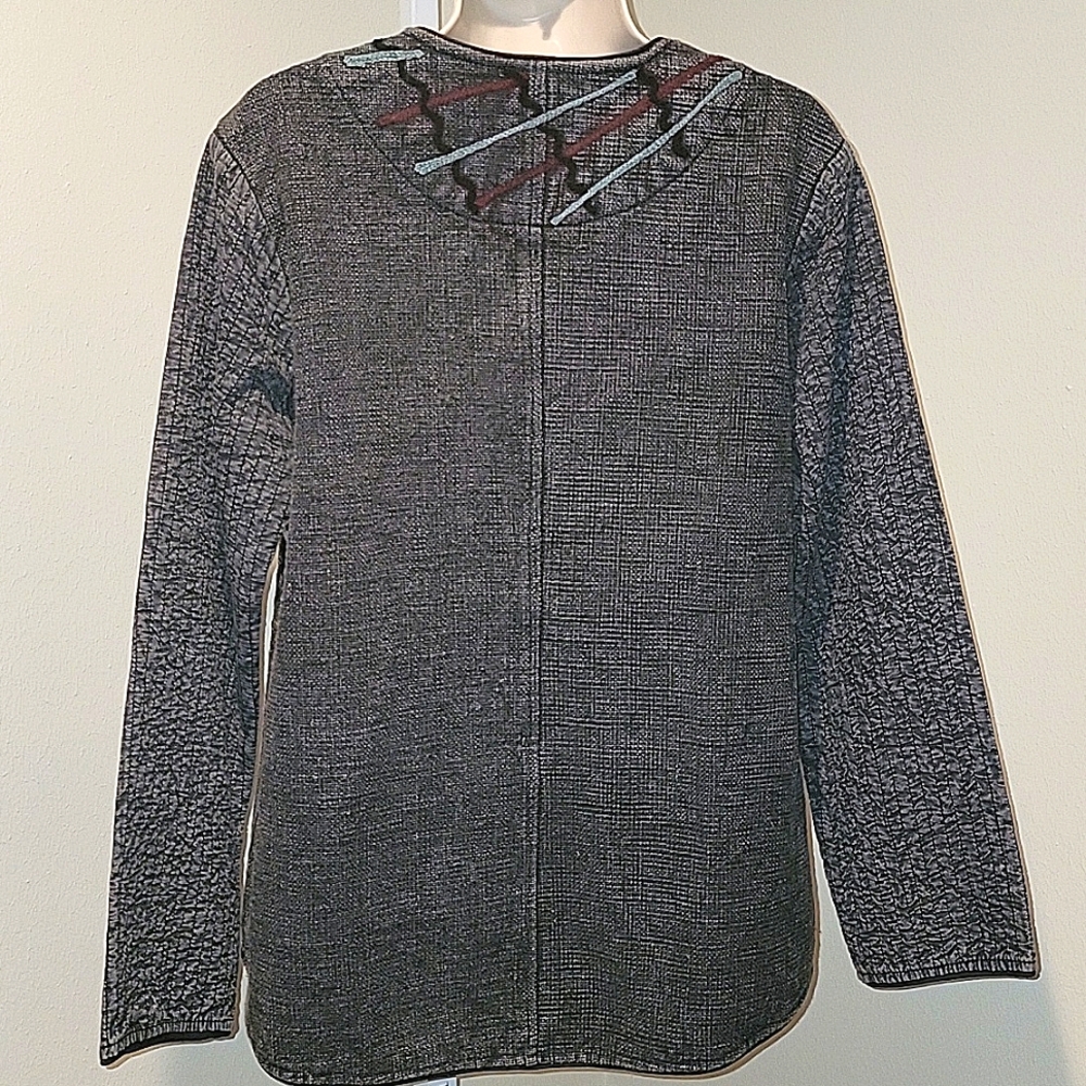 PASLEY & SAGE MIXED TEXTILE EMBROIDERED BOHO FABRIC JACKET - Picture 5 of 13